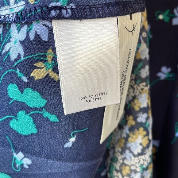 Ann Taylor Floral Pleated Mini Dress Size 0 - Picture 5 of 7